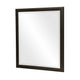 Pagi Vanity Dresser Mirror | Dark Charcoal Black Wood Frame | 38 x 42
