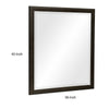 Pagi Vanity Dresser Mirror | Dark Charcoal Black Wood Frame | 38 x 42