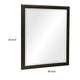 Pagi Vanity Dresser Mirror | Dark Charcoal Black Wood Frame | 38 x 42