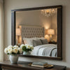 Pagi Vanity Dresser Mirror | Dark Charcoal Black Wood Frame | 38 x 42