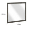 Deena Vanity Dresser Mirror | Brownish Gray Wood Frame | 36 x 41