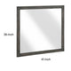 Deena Vanity Dresser Mirror | Brownish Gray Wood Frame | 36 x 41