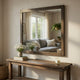 Deena Vanity Dresser Mirror | Brownish Gray Wood Frame | 36 x 41