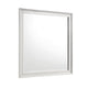 Etgo Dresser Mirror | Framed Design | Transitional White Wood | 39x39 Square