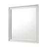 Etgo Dresser Mirror | Framed Design | Transitional White Wood | 39x39 Square