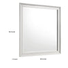 Etgo Dresser Mirror | Framed Design | Transitional White Wood | 39x39 Square