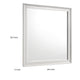 Etgo Dresser Mirror | Framed Design | Transitional White Wood | 39x39 Square