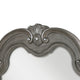 Toga Arch Dresser Mirror | Carved Frame | Silver Tipping | Gray Wood 50x52