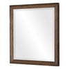 Reva Dressing Mirror | Framed Design | Light Brown Wood | 32x34 Rectangular