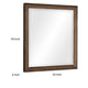 Reva Dressing Mirror | Framed Design | Light Brown Wood | 32x34 Rectangular