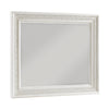 Rotu Dresser Mirror | Egg & Dart Molded Frame | Pearl White Wood | 40x46