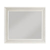 Rotu Dresser Mirror | Egg & Dart Molded Frame | Pearl White Wood | 40x46