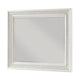 Rotu Dresser Mirror | Egg & Dart Molded Frame | Pearl White Wood | 40x46