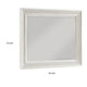 Rotu Dresser Mirror | Egg & Dart Molded Frame | Pearl White Wood | 40x46