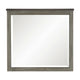 Cadie Dresser Mirror | Planked Top Rail | Antique Gray & Coffee Brown 38x42