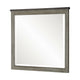 Cadie Dresser Mirror | Planked Top Rail | Antique Gray & Coffee Brown 38x42
