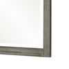 Cadie Dresser Mirror | Planked Top Rail | Antique Gray & Coffee Brown 38x42