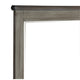Cadie Dresser Mirror | Planked Top Rail | Antique Gray & Coffee Brown 38x42