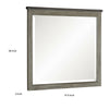 Cadie Dresser Mirror | Planked Top Rail | Antique Gray & Coffee Brown 38x42