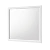 Ameya Dresser Mirror | Framed Design | Printed White Wood Grain | 36x39
