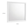 Ameya Dresser Mirror | Framed Design | Printed White Wood Grain | 36x39