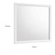 Ameya Dresser Mirror | Framed Design | Printed White Wood Grain | 36x39