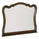 Deborah Dresser Mirror | Arched Frame w Routed Edges | Oak Brown 40x48