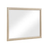Hadly Dresser Mirror | Framed Design | Farmhouse Style | Beige Wood 38x51