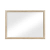 Hadly Dresser Mirror | Framed Design | Farmhouse Style | Beige Wood 38x51