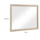 Hadly Dresser Mirror | Framed Design | Farmhouse Style | Beige Wood 38x51