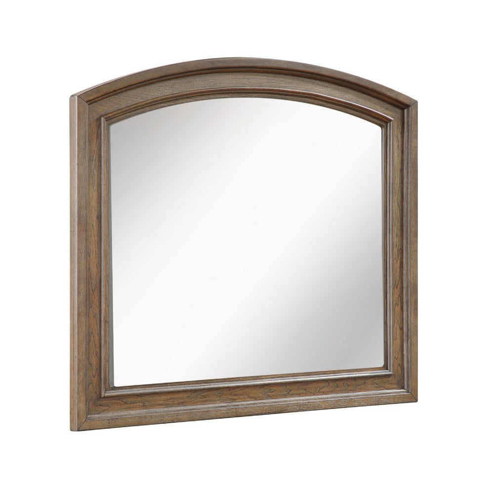 Bely Arched Dresser Mirror | Picture Frame Molding | Antique Brown 37x42