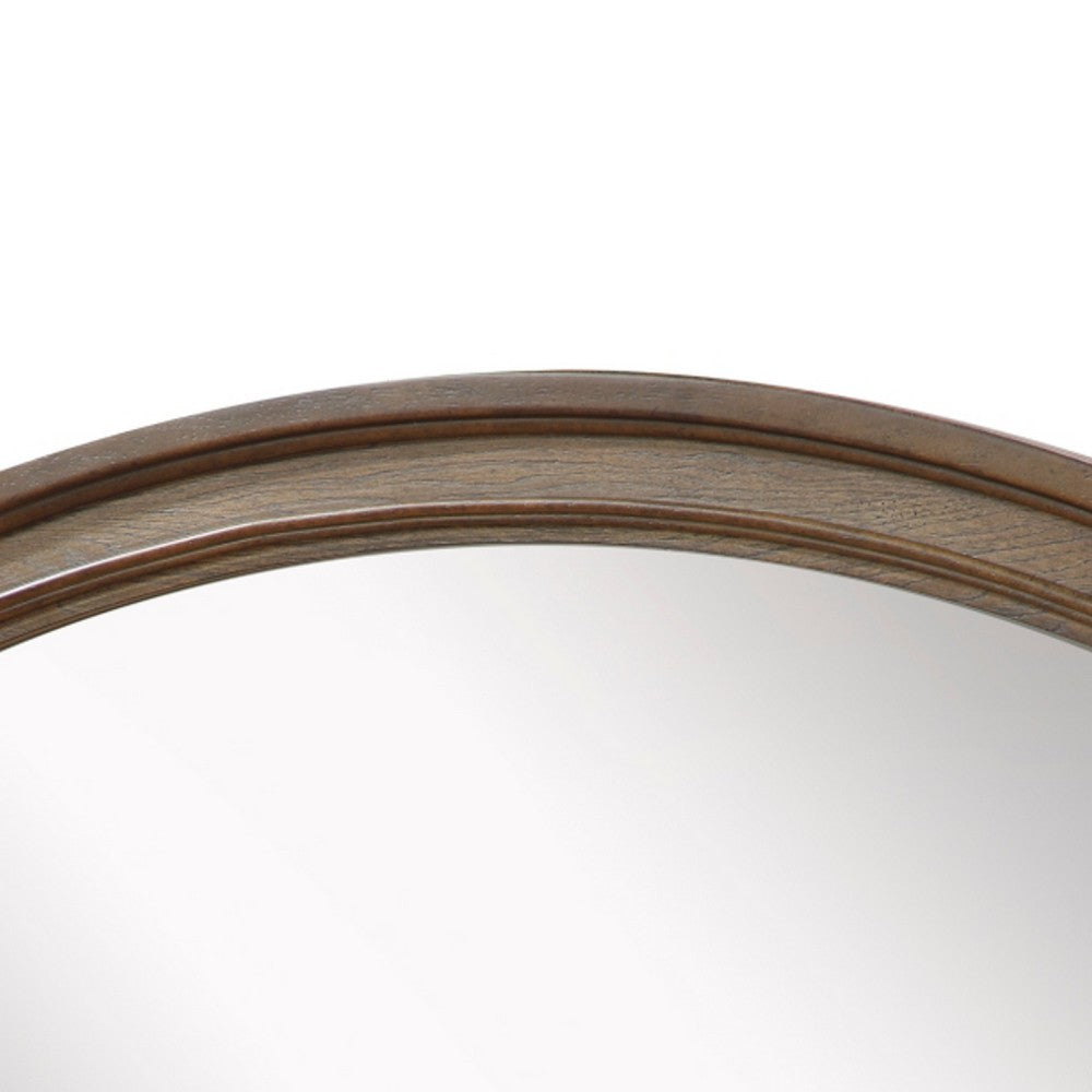 Bely Arched Dresser Mirror | Picture Frame Molding | Antique Brown 37x42