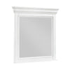 Jena Dresser Mirror | Crown Molded Frame | White Wood | 36x38 Rectangular