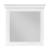 Jena Dresser Mirror | Crown Molded Frame | White Wood | 36x38 Rectangular