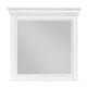 Jena Dresser Mirror | Crown Molded Frame | White Wood | 36x38 Rectangular