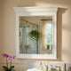 Jena Dresser Mirror | Crown Molded Frame | White Wood | 36x38 Rectangular