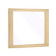 Kery Dresser Mirror | Rectangular Frame | Natural Brown Wood | 37x41