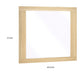 Kery Dresser Mirror | Rectangular Frame | Natural Brown Wood | 37x41