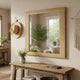Kery Dresser Mirror | Rectangular Frame | Natural Brown Wood | 37x41