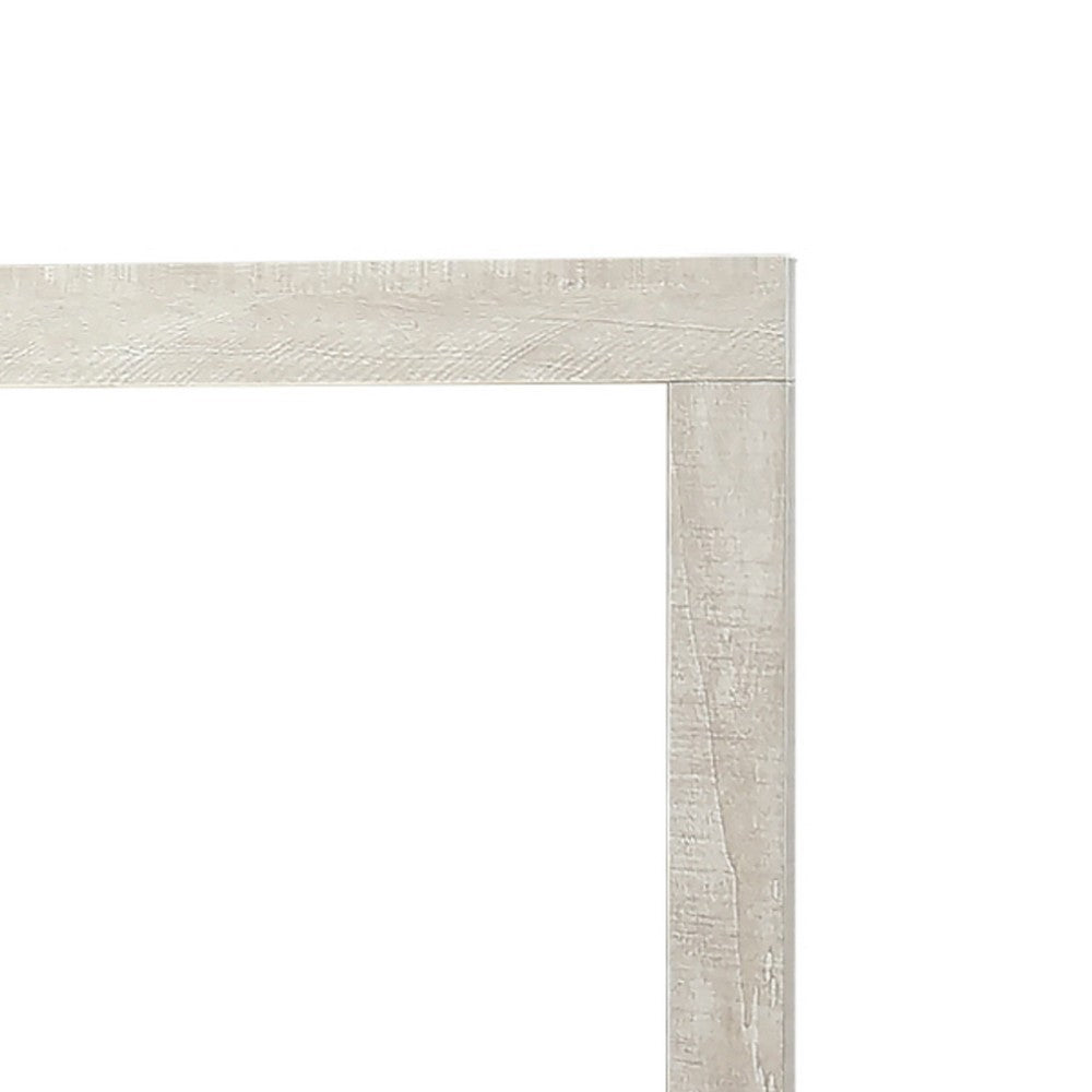 Asmi Dresser Mirror | Framed Design | Dusty Oak Gray Wood | Modern 37x39
