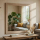 Asmi Dresser Mirror | Framed Design | Dusty Oak Gray Wood | Modern 37x39