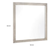 Evy Dresser Mirror | Framed Design | Rustic Gray Wood | 38x38 Square