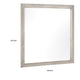 Evy Dresser Mirror | Framed Design | Rustic Gray Wood | 38x38 Square