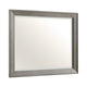 Rimy Dresser Mirror | Framed Antique Gray Wood | Transitional Style 38x47