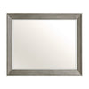 Rimy Dresser Mirror | Framed Antique Gray Wood | Transitional Style 38x47