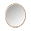 Maty Dresser Mirror | 38x38 Slim Round Design | Light Oak Brown Wood