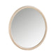 Maty Dresser Mirror | 38x38 Slim Round Design | Light Oak Brown Wood