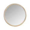 Maty Dresser Mirror | 38x38 Slim Round Design | Light Oak Brown Wood
