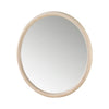 Maty Dresser Mirror | 38x38 Slim Round Design | Light Oak Brown Wood