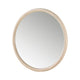 Maty Dresser Mirror | 38x38 Slim Round Design | Light Oak Brown Wood